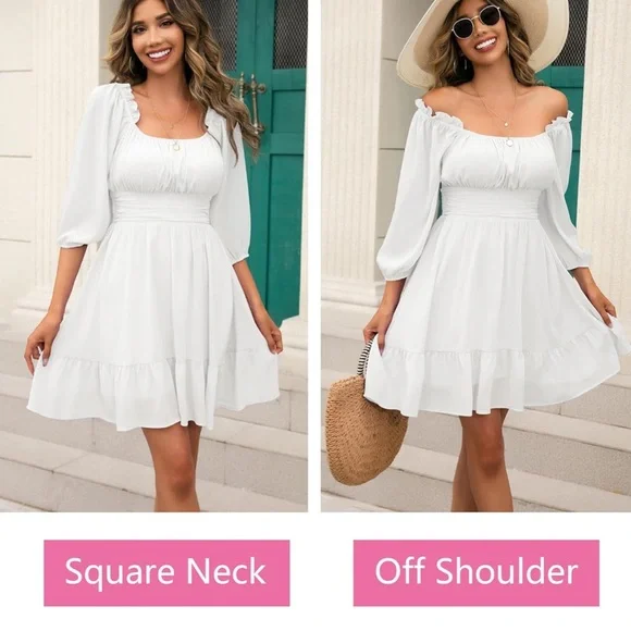 White XS Mini Dress - Picture 6 of 6